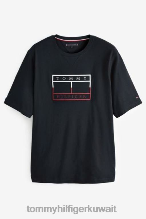 أزرق Tommy Hilfiger تي شيرت علم كبير وطويل القامة 446443778