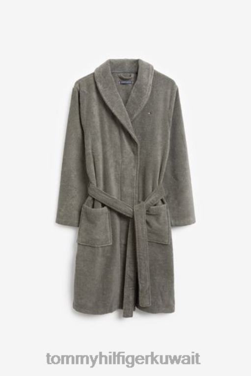 أبيض Tommy Hilfiger رداء حمام أيقونة القطن 446443785