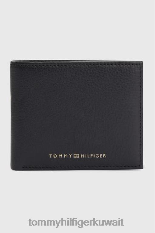 أسود Tommy Hilfiger محفظة جلدية فاخرة صغيرة 446443786
