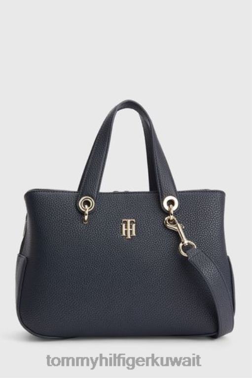 أزرق Tommy Hilfiger حقيبة متوسطة بنقش مونوغرام 446443787