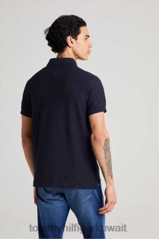أزرق Tommy Hilfiger قميص بولو سليم أساسي 446443793