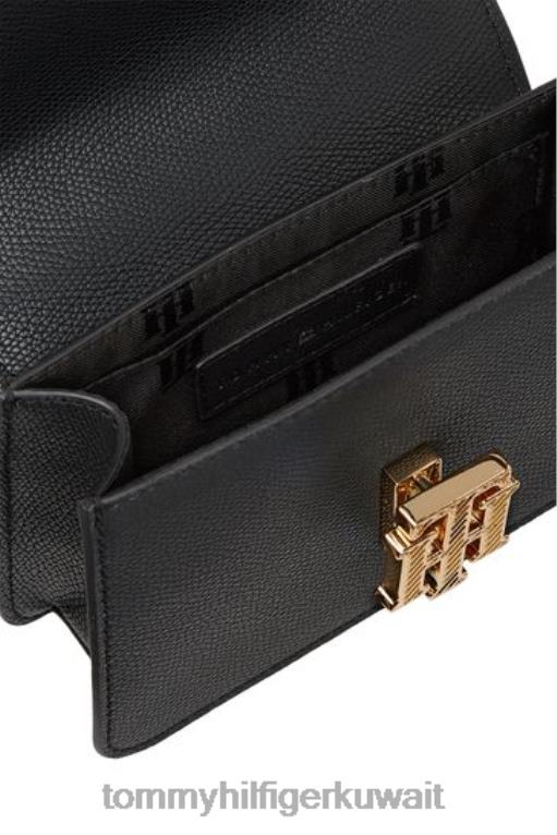 أسود Tommy Hilfiger حقيبة كروس صغيرة مخططة 446443817