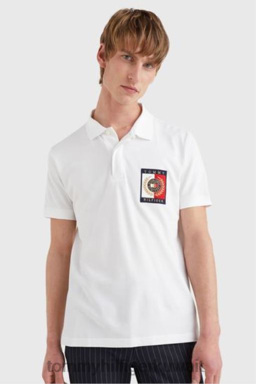 أبيض Tommy Hilfiger قميص بولو بقصة عادية وشعار الماركة 446443830