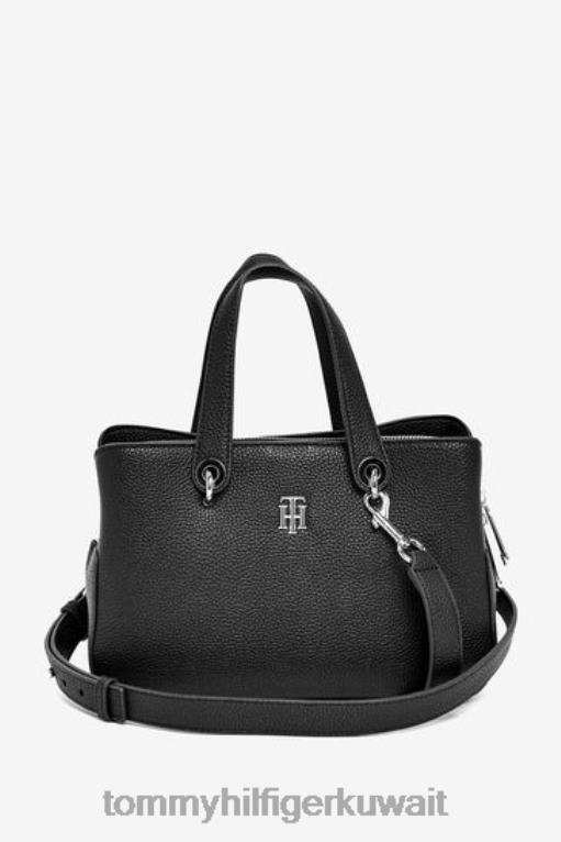 أسود Tommy Hilfiger حقيبة متوسطة مونوغرام 446443832