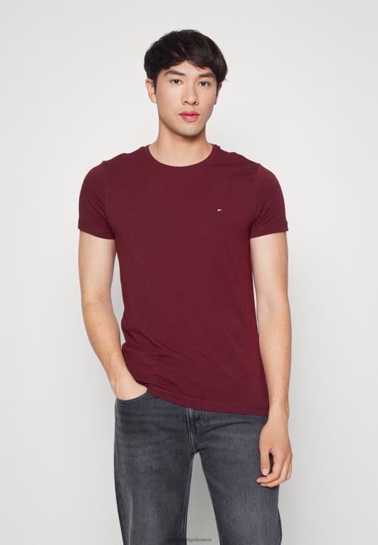 حمرة عميقة Tommy Hilfiger تي شيرت أساسي 446443878