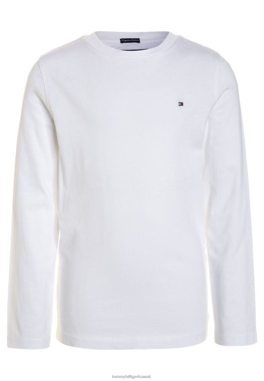 ناصعة البياض Tommy Hilfiger الأولاد الأساسية بأكمام طويلة أعلى 446443888