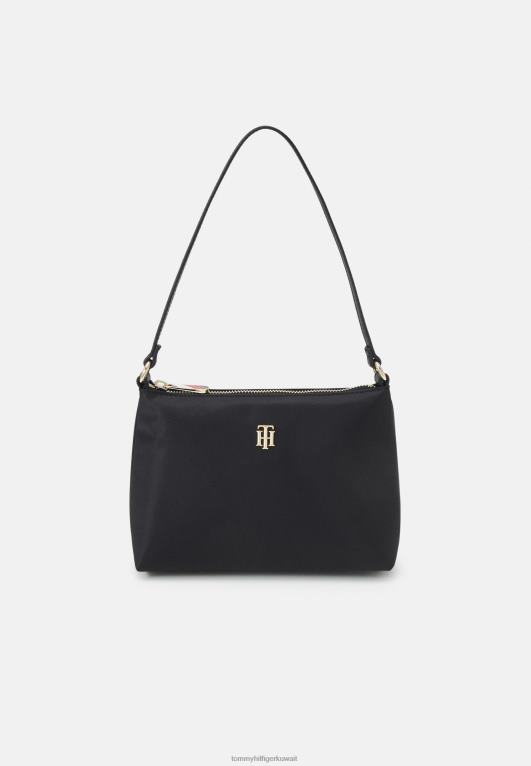 أسود Tommy Hilfiger حقيبة يد حقيبة كتف الخشخاش 446443901