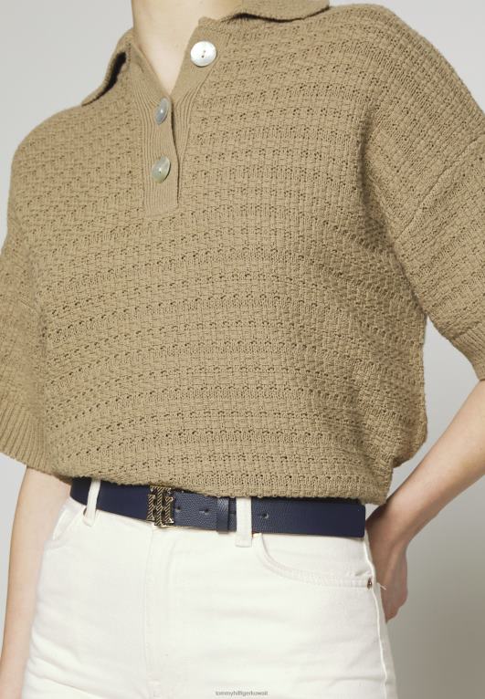 سماء الصحراء Tommy Hilfiger حزام الشعار المخطط التفصيلي 446443904