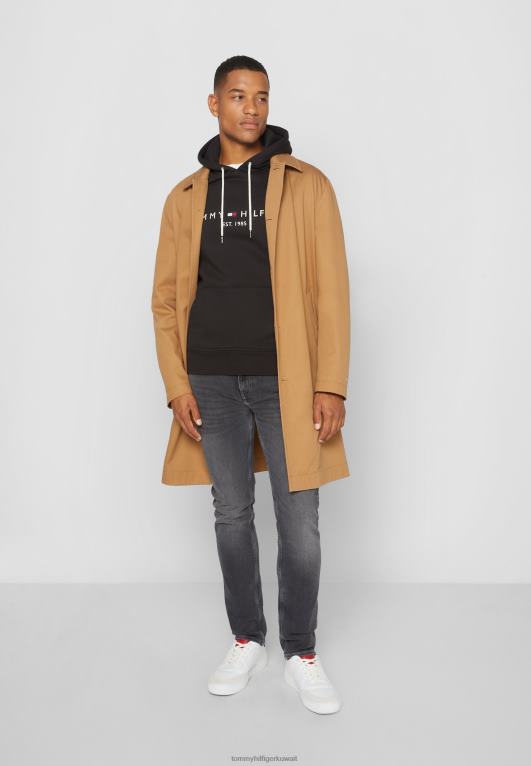 أسود Tommy Hilfiger هوديي بشعار الماركة 446443929
