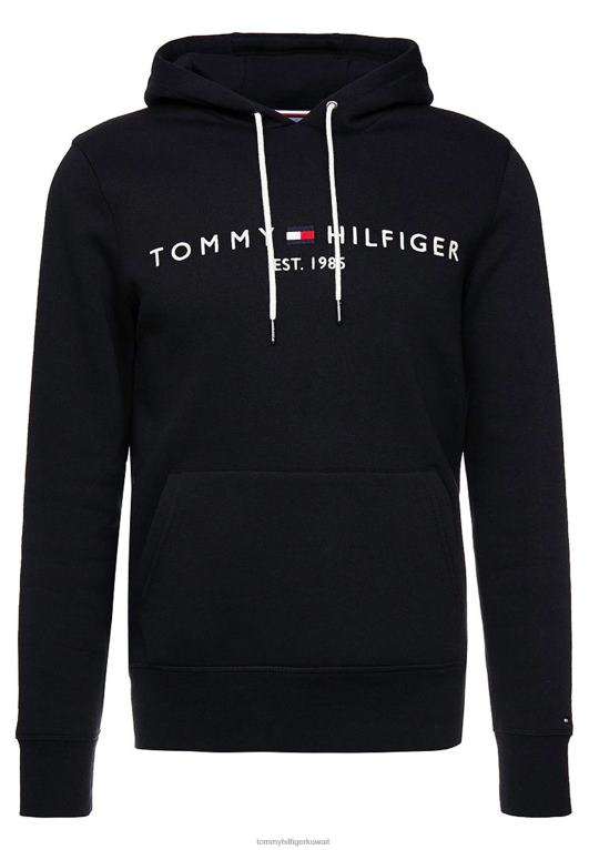 أسود Tommy Hilfiger هوديي بشعار الماركة 446443929