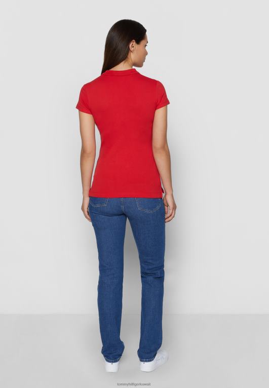 التفاح الأحمر Tommy Hilfiger قميص بولو تراثي بأكمام قصيرة 446443943
