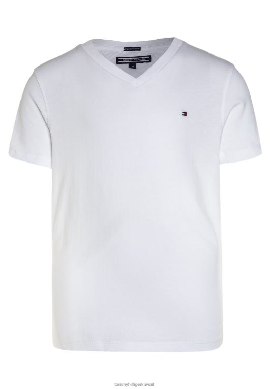 ناصعة البياض Tommy Hilfiger الأولاد الأساسية الأساسية تي شيرت 446443957