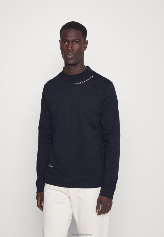 سماء الصحراء Tommy Hilfiger تيشيرت وهمية متعددة المواضع بأكمام طويلة 446443960