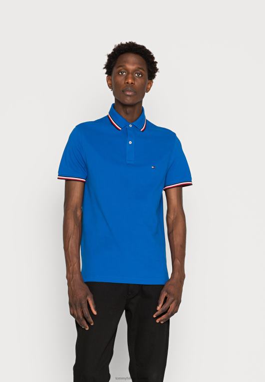 الجزيرة اليونانية الزرقاء Tommy Hilfiger قميص بولو رفيع مقلوب 446443964