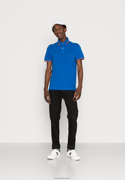 الجزيرة اليونانية الزرقاء Tommy Hilfiger قميص بولو رفيع مقلوب 446443964