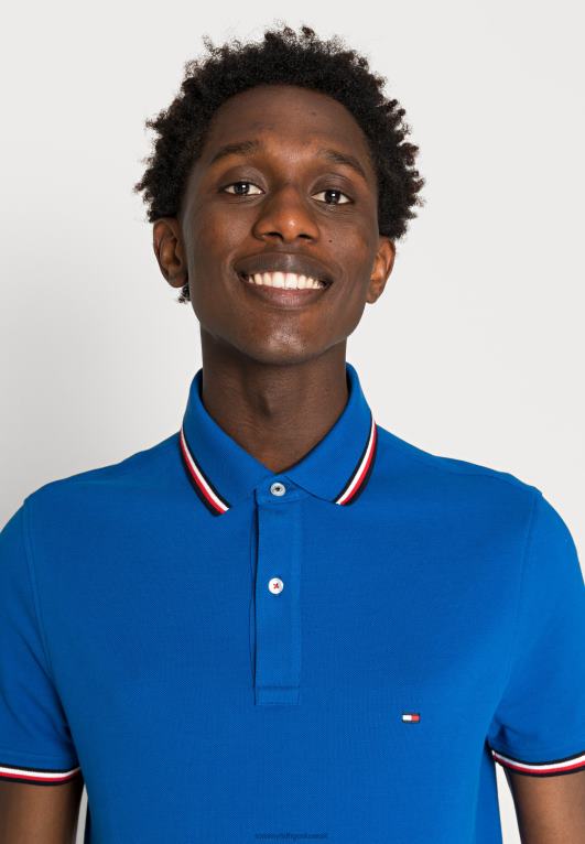 الجزيرة اليونانية الزرقاء Tommy Hilfiger قميص بولو رفيع مقلوب 446443964