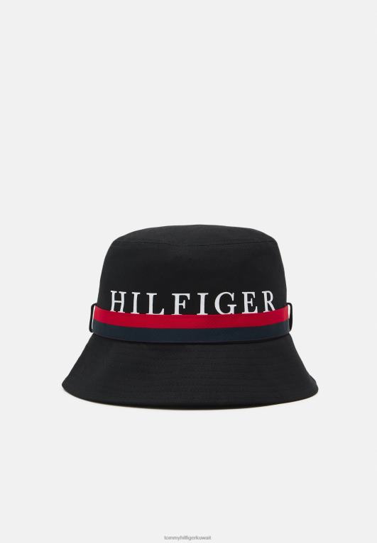 أسود Tommy Hilfiger قبعة دلو الإعدادية قبعة للجنسين 446443980