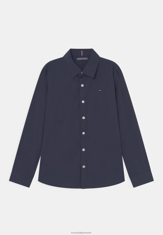 البحرية الشفق Tommy Hilfiger قميص صلب 446443992