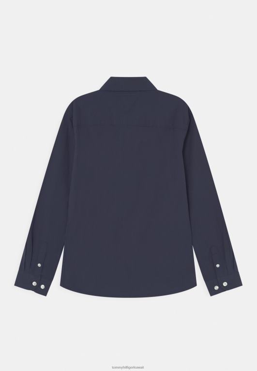 البحرية الشفق Tommy Hilfiger قميص صلب 446443992