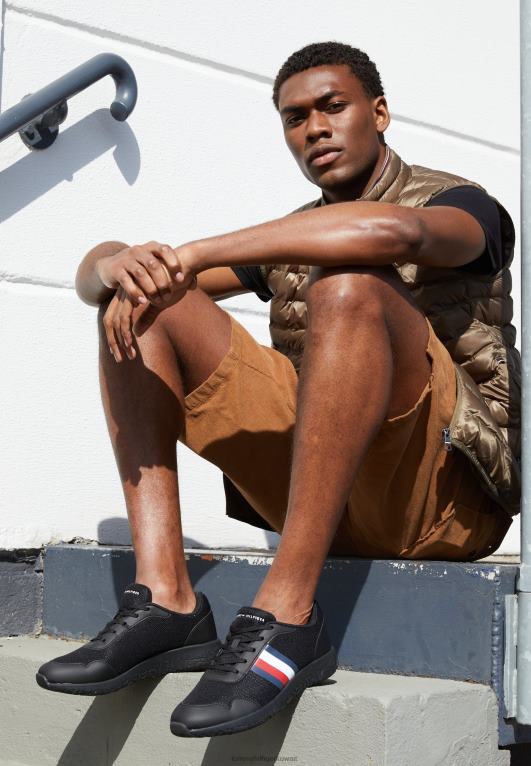 أسود Tommy Hilfiger مدربين عداء خفيف الوزن 446444000