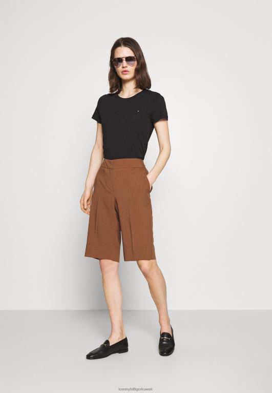 أسود Tommy Hilfiger تي شيرت أساسي برقبة دائرية من التراث 446444052