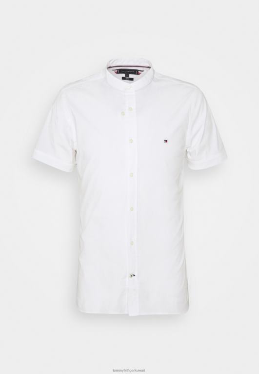 أبيض Tommy Hilfiger قميص قميص ماندارين مطاطي نحيف 446444071