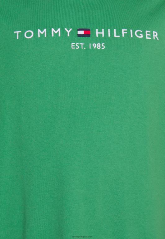 الأخضر المركزي Tommy Hilfiger تيشيرت بطبعة شعار الماركة 446444091