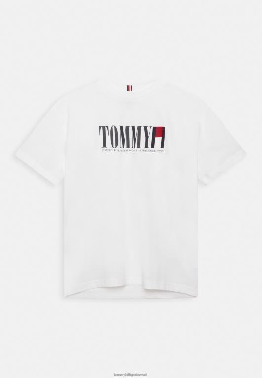 أبيض Tommy Hilfiger تي شيرت بطبعة جرافيك 446444093