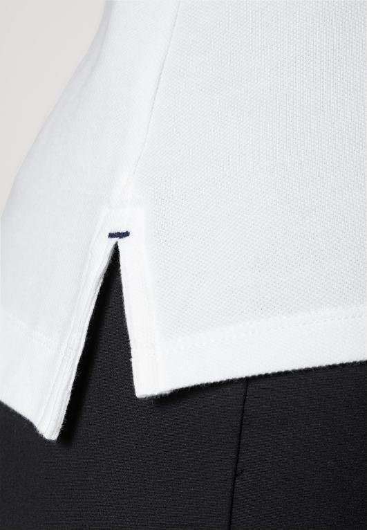 الأبيض الكلاسيكي Tommy Hilfiger قميص بولو تراثي بأكمام قصيرة 446444094