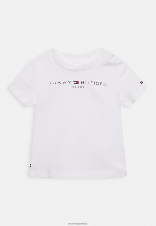 أبيض Tommy Hilfiger تي شيرت أساسي أساسي 446444120