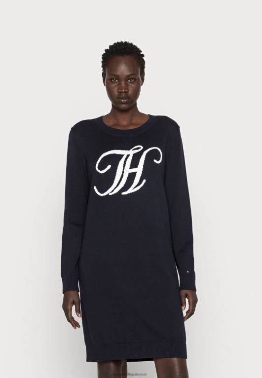 سماء الصحراء Tommy Hilfiger فستان برسومات مفتوحة، فستان بلوفر 446444142