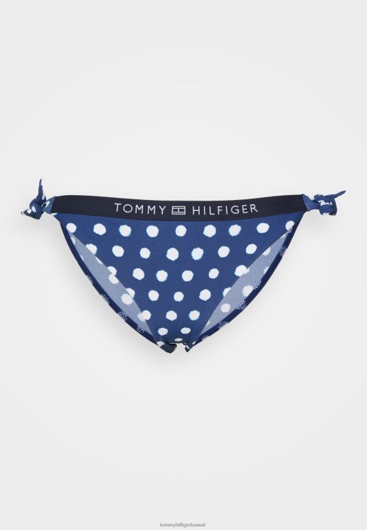 أزرق غامق Tommy Hilfiger ربطة عنق جانبية على الجزء السفلي من البكيني 446444146