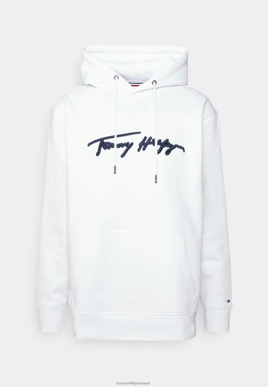 أبيض Tommy Hilfiger سويت شيرت بغطاء للرأس برسومات مميزة 446444150