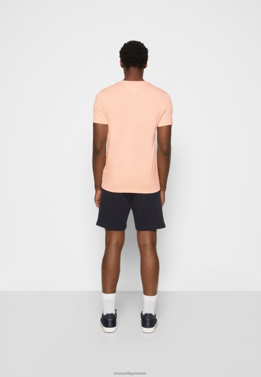 الخوخ غروب الشمس Tommy Hilfiger تيشيرت بطبعة شعار الماركة 446444160