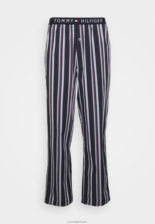 أزرق غامق Tommy Hilfiger قيعان بيجامة بانت الأصلية 446444163