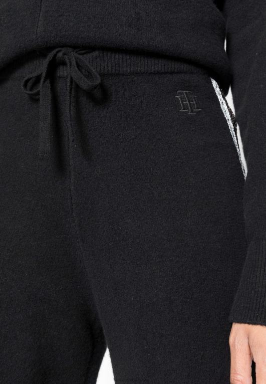 أسود Tommy Hilfiger قيعان رياضية بانت واسعة الساق مرنة 446444184