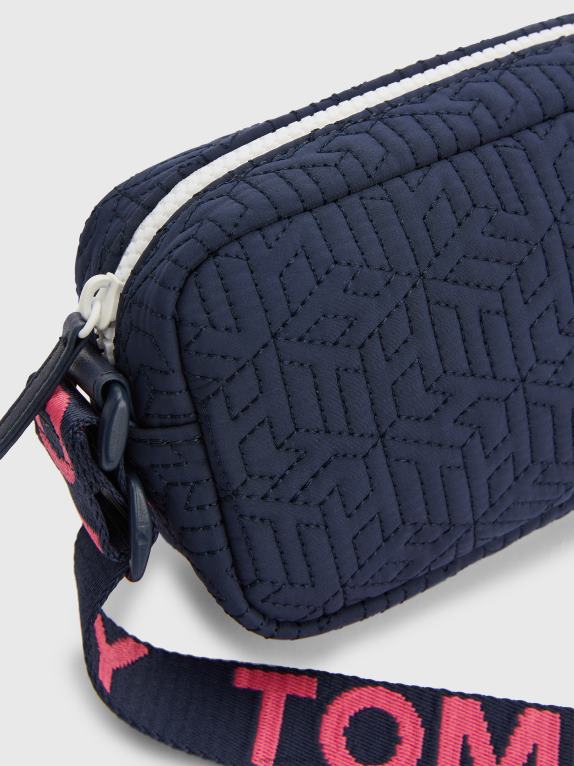 لهجة سماء الصحراء Tommy Hilfiger حقيبة كروس مبطنة بنقش مونوغرام 44644420