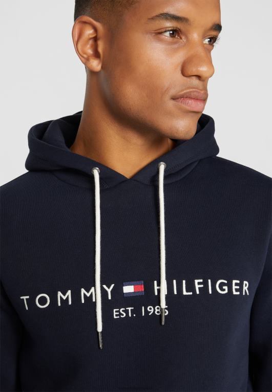 أزرق Tommy Hilfiger هوديي بشعار الماركة 446444220