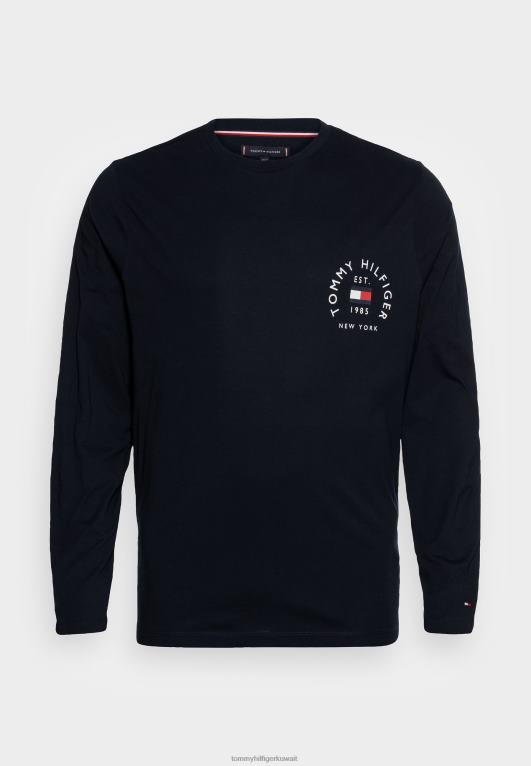 سماء الصحراء Tommy Hilfiger تيشيرت بقوس العلم وأكمام طويلة 446444227