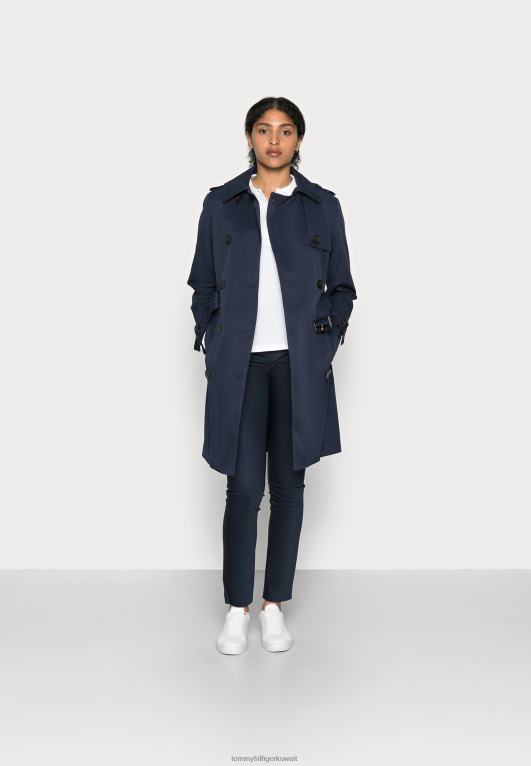 الأبيض الكلاسيكي Tommy Hilfiger قميص بولو نحيف بأكمام طويلة 446444261