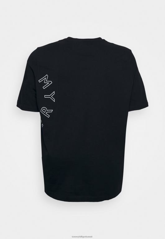 أسود Tommy Hilfiger تي شيرت بطبعة جرافيك دائرية 446444266