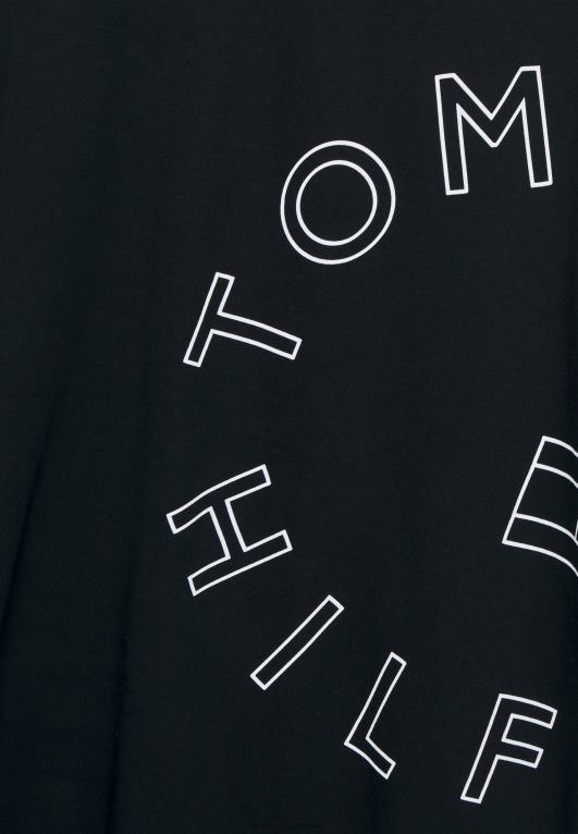أسود Tommy Hilfiger تي شيرت بطبعة جرافيك دائرية 446444266