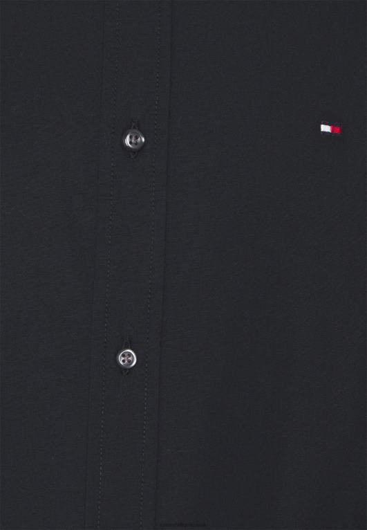 أسود Tommy Hilfiger قميص قميص مطاطي نحيف 446444274