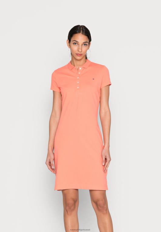 زهر المرجان Tommy Hilfiger فستان بولو نحيف لباس اليوم 446444286