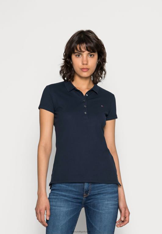 منتصف الليل Tommy Hilfiger قميص بولو تراثي بأكمام قصيرة 446444294