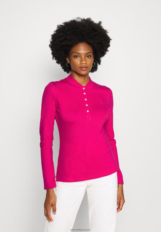 أرجواني غريب الأطوار Tommy Hilfiger كم طويل أعلى بأكمام طويلة 446444298