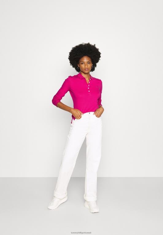 أرجواني غريب الأطوار Tommy Hilfiger كم طويل أعلى بأكمام طويلة 446444298