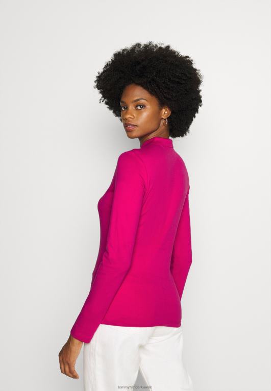 أرجواني غريب الأطوار Tommy Hilfiger كم طويل أعلى بأكمام طويلة 446444298