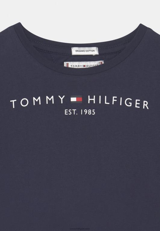 البحرية الشفق Tommy Hilfiger تي شيرت بطبعة تي شيرت أساسية للفتيات 446444301