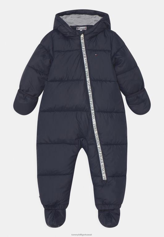 سماء الصحراء Tommy Hilfiger بدلة تزلج بسحاب تحمل علامة تجارية للأطفال 446444331